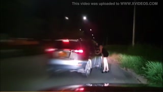 martinasmith outfit up as a whore and a stranger pays her for railing into his car