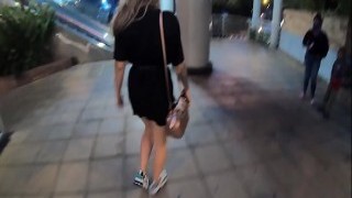Hot Sa Blonde Walks Mall With Vibrating Lovense Lush On