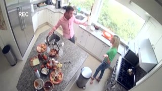 spyfam step sis destroyed in the kitchen on thanksgiving