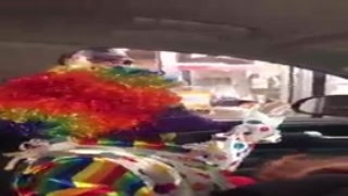 clown gets big dick sucked while ordering food