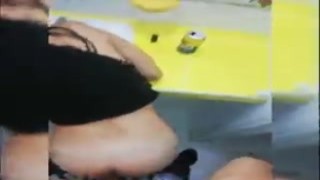 noooo she was scared that her boyfriend would discover us.. a. of the h. from a party guest... hiding in the ba o