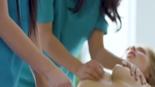 new hire training turns into group sex during lena paul s inspection