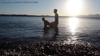 romantic sex at a outdoor beach
