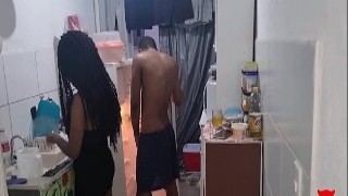 Hungry Husband Lifts Wife In Kitchen For Non-Stop Fuck Until She Cums Hard