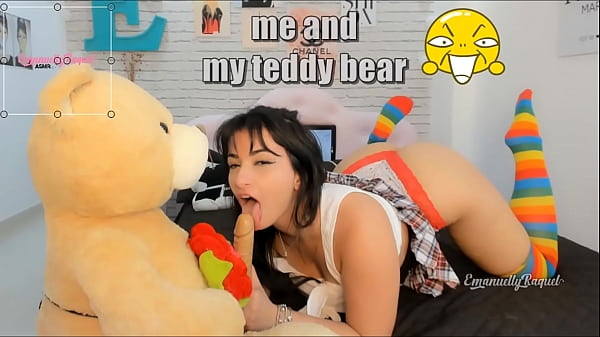 student caught on cam getting off with her teddy bear she's soaking