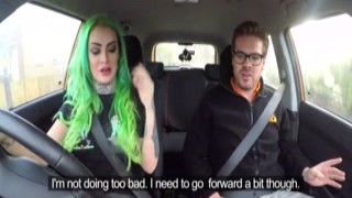 fake driving school wild mate ride for tattooed busty gigantic thicc ass beauty