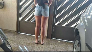 Hot Neighbor Teases in Shorts Until He Can&rsquo;t Resist