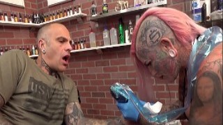 Big Titty Evilyn Inks Sascha Then Takes A Thick Cock