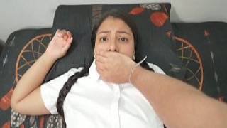 Stepdaughter Screams Loudly While Stepdad Bangs Her Alone