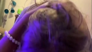 Best Friend Returns to Room for Sloppy Blowjob Session