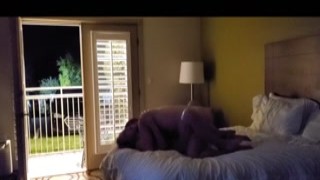 hot young pole hungry ruined erect in motel with the door open 