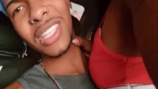 Guy Halts Bus Stop Car to Pump a Hot Black Babe