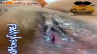 bred honeydippedc pushes creamy explosion out of her slit and squirts to clean