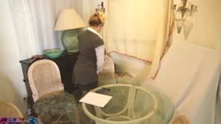 step mom is dripping and needs help getting her velvet vice taken hard so she can work