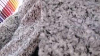 your buy a new sweater but first squirts on her hands in a shop fitting room