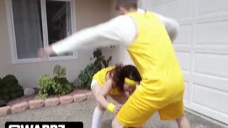 swappz - mvp stepmothers beat their stepsons in basketball and then beat their cocks