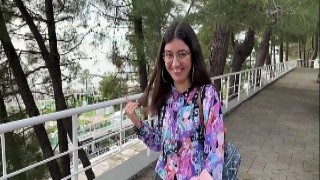 Stunning Beauty Gets Fucked in Public With Cum on Glasses